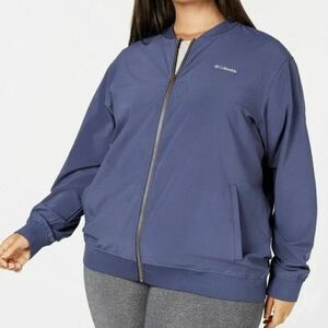 Columbia Women's Plus Size Full Zip Water Repellent Bomber Jacket Nocturna